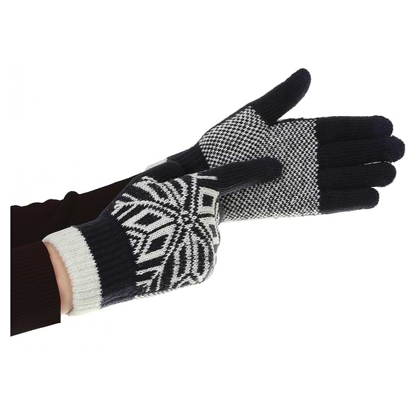 Фото - Перчатки для сенсорных экранов Armorstandart Touch Gloves Snowflake с орнаментом Black (ARM59993)