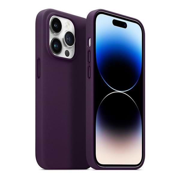 Фото - Чохол для смартфону Armorstandart Fake Leather for Apple iPhone 14 Pro Dark Cherry (ARM64398)