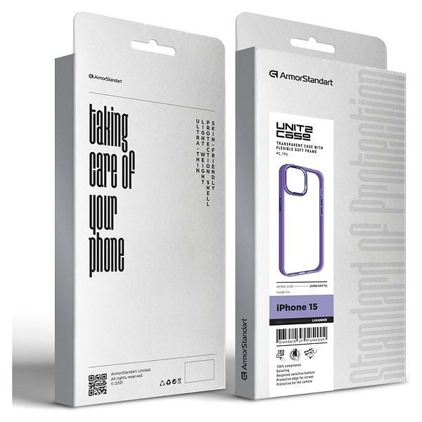 Фото - Чехол для смартфона Armorstandart UNIT2 for Apple iPhone 15 Lavender (ARM69970)