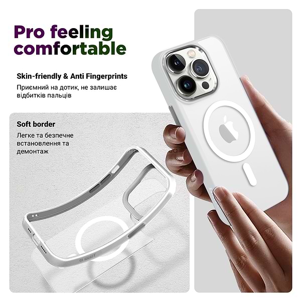 Фото - Чохол для смартфону Armorstandart Unit MagSafe for Apple iPhone 14 Pro Matte Clear Silver (ARM70437)