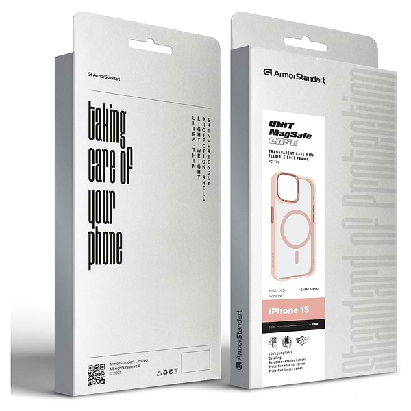 Фото - Чехол для смартфона Armorstandart Unit MagSafe for Apple iPhone 15 Pink (ARM74856)