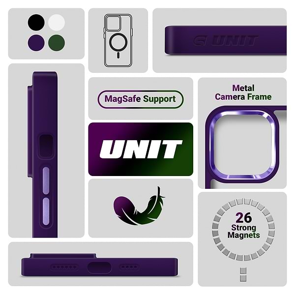 Фото - Чохол для смартфону Armorstandart Unit MagSafe for Apple iPhone 14 Purple (ARM74854)