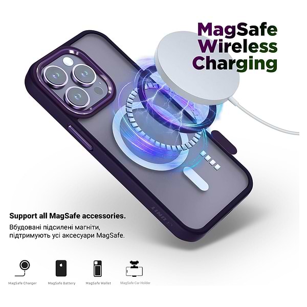 Фото - Чохол для смартфону Armorstandart MagSafe for Apple iPhone 15 Pro Max Purple (ARM75230)