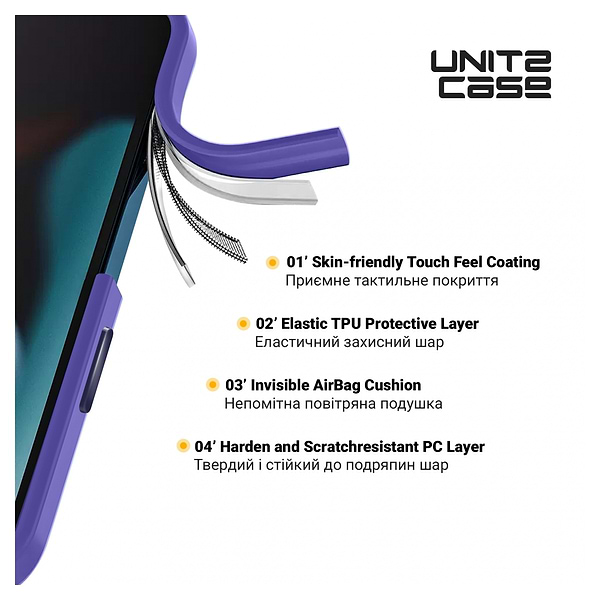 Фото - Чохол для смартфону
 Armorstandart UNIT2 for Apple iPhone 13 Pro Lavender (ARM75232)