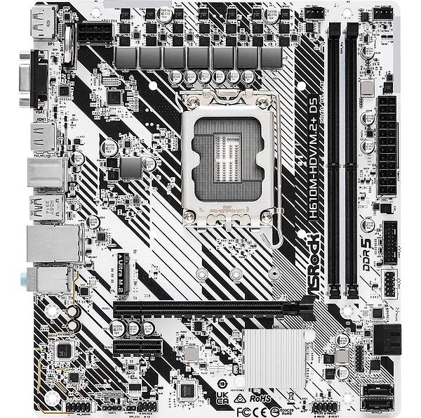 Фото - Материнська плата ASRock H610M-HDV/M.2+ D5