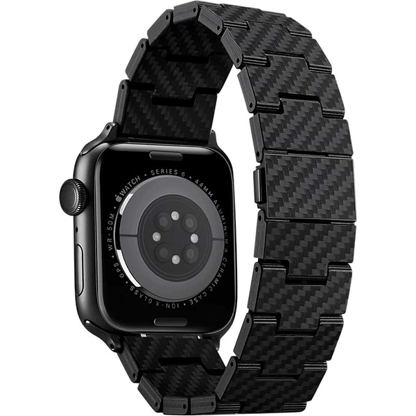 Фото - Ремінець для смарт-годинника Pitaka Carbon Fiber Watch Band Retro Black/Grey for Apple Watch 49/45/44mm (AWB2311)