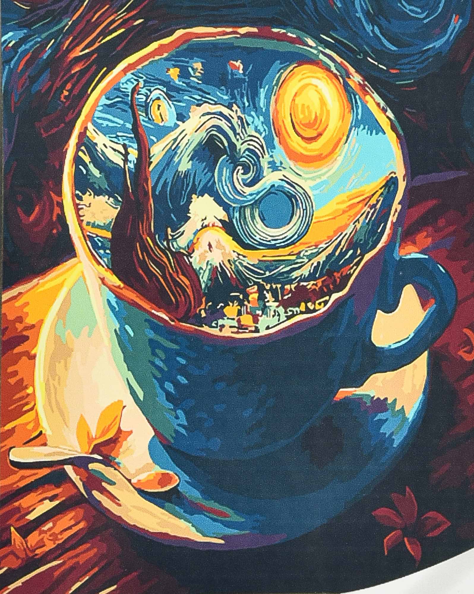 Картина за номерами Strateg Світ у чашці 50х50 см (АА003)