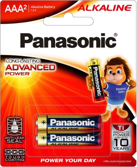 Батарейка тип AAA Panasonic Alkaline Power щелочная, 2 шт. (LR03T/2B)