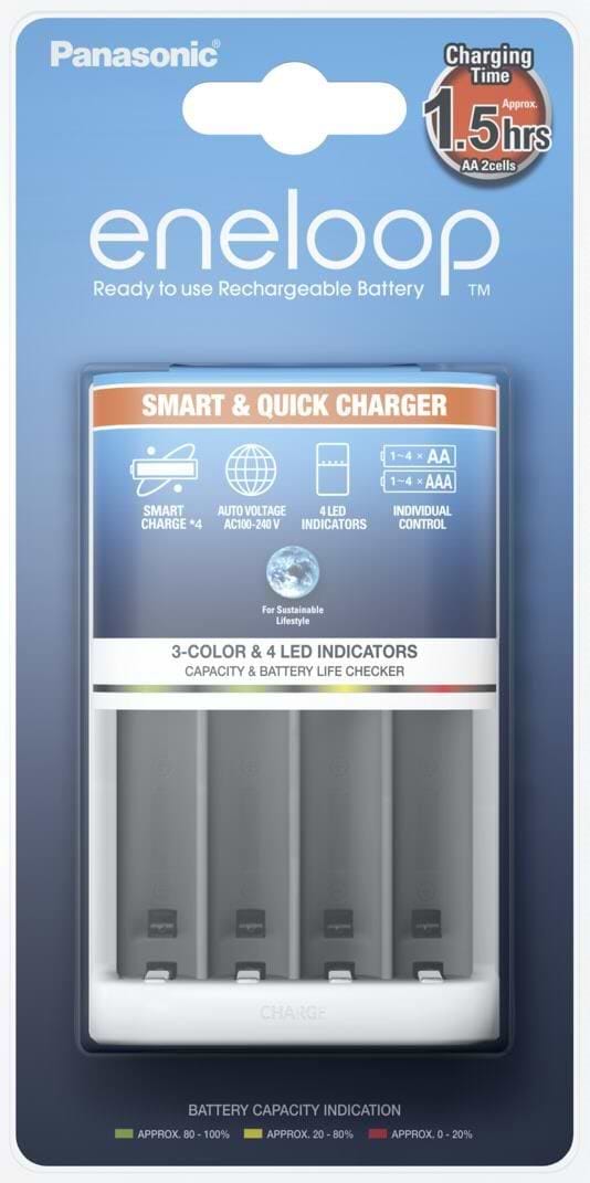 Фото - З/пристрій для акумуляторів AA/AAA Panasonic Smart-Quick Charger (BQ-CC55E)
