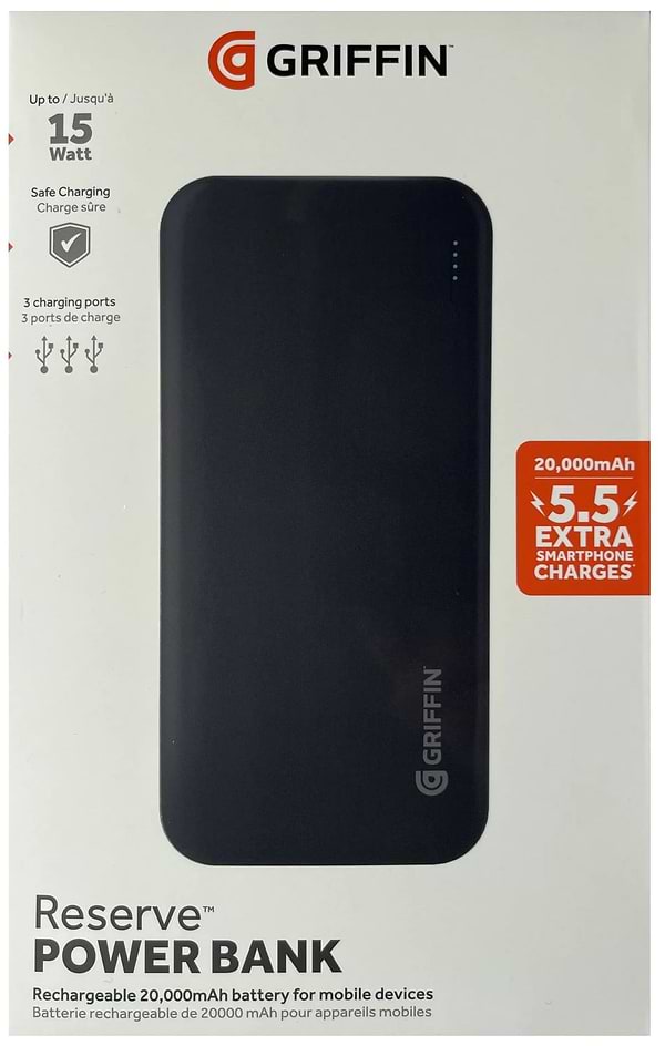 Фото - Батарея мобильная Griffin 20 000mAh Black (GP-149-BLK w/t VAT)