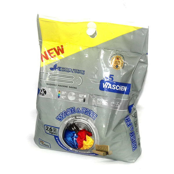 Фото - Стиральный порошок WASH & FREE Универсальный 2,6 кг