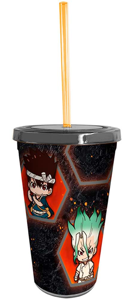 Склянка з трубочкою ABYstyle DR. STONE Sd Group 470 мл (ABYTUM039)