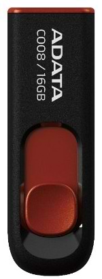 Флеш USB ADATA C008 16GB USB 2.0 Black (AC008-16G-RKD)