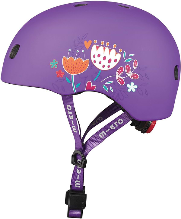 Фото - Шолом Micro ФІОЛЕТОВИЙ З КВІТАМИ (48–53 см, S) (AC2137BX)