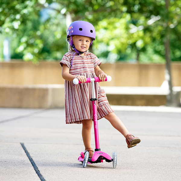 Фото - Шолом Micro Фіолетовий з квітами (52-56 см, M) (AC2138BX)