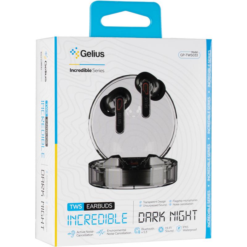 Фото - Навушники вкладиші бездротові TWS Gelius Incredible GP-TWS033 Dark Night