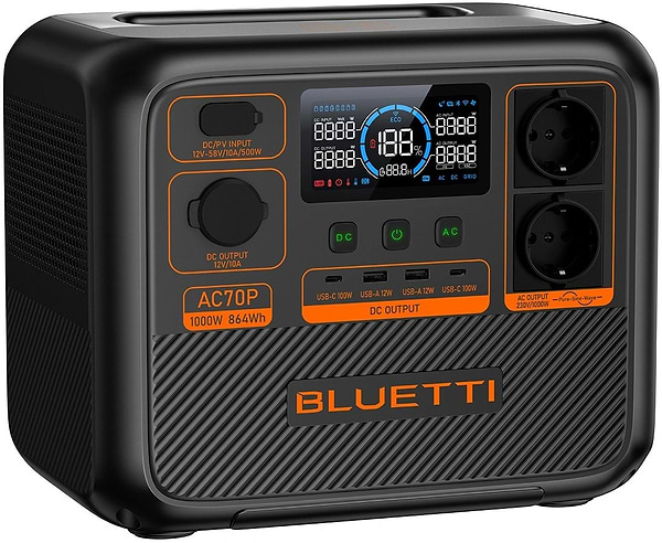 Фото - Зарядна станція універсальна Bluetti AC70P 864Wh 1000W