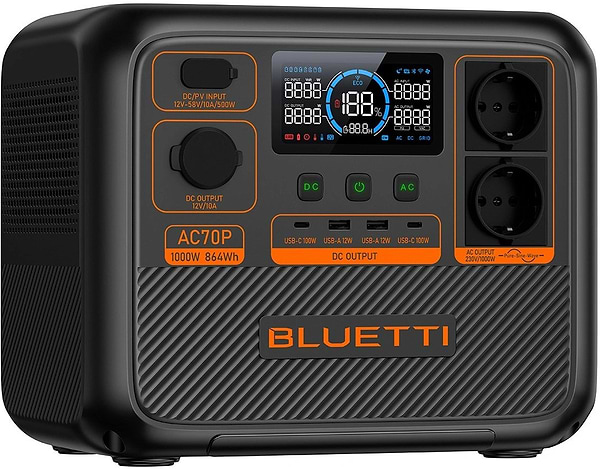 Фото - Зарядна станція універсальна Bluetti AC70P 864Wh 1000W