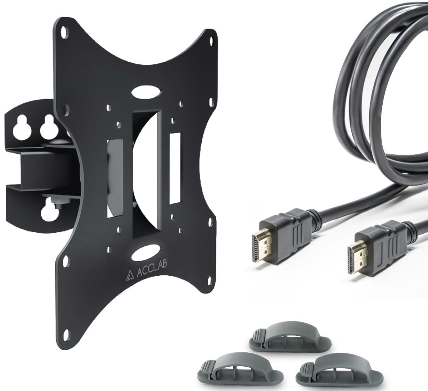 Крепление для телевизора ACCLAB AL-BT200 26-55+кабель HDMI 1.8м +Органайзер (1283126485732)