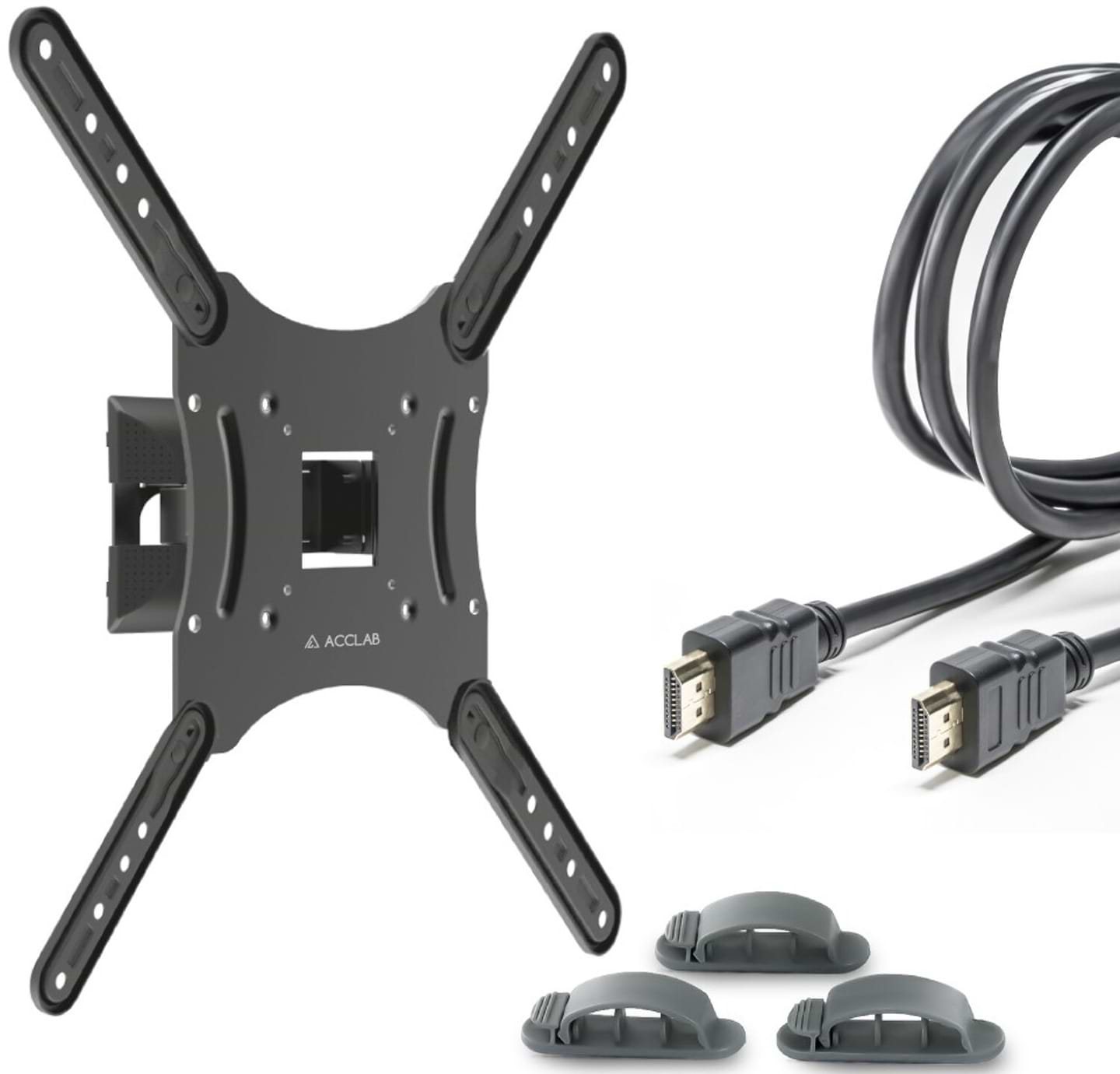 Крепление для телевизора ACCLAB AL-BT400 26-55+Кабель HDMI 1.8 м + Органайзер (1283126631146)