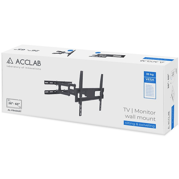 Фото - Кріплення для телевізора ACCLAB AL-FR40/ART 26-65+кабель HDMI 1.8 м +Органайзер (1283126631177)