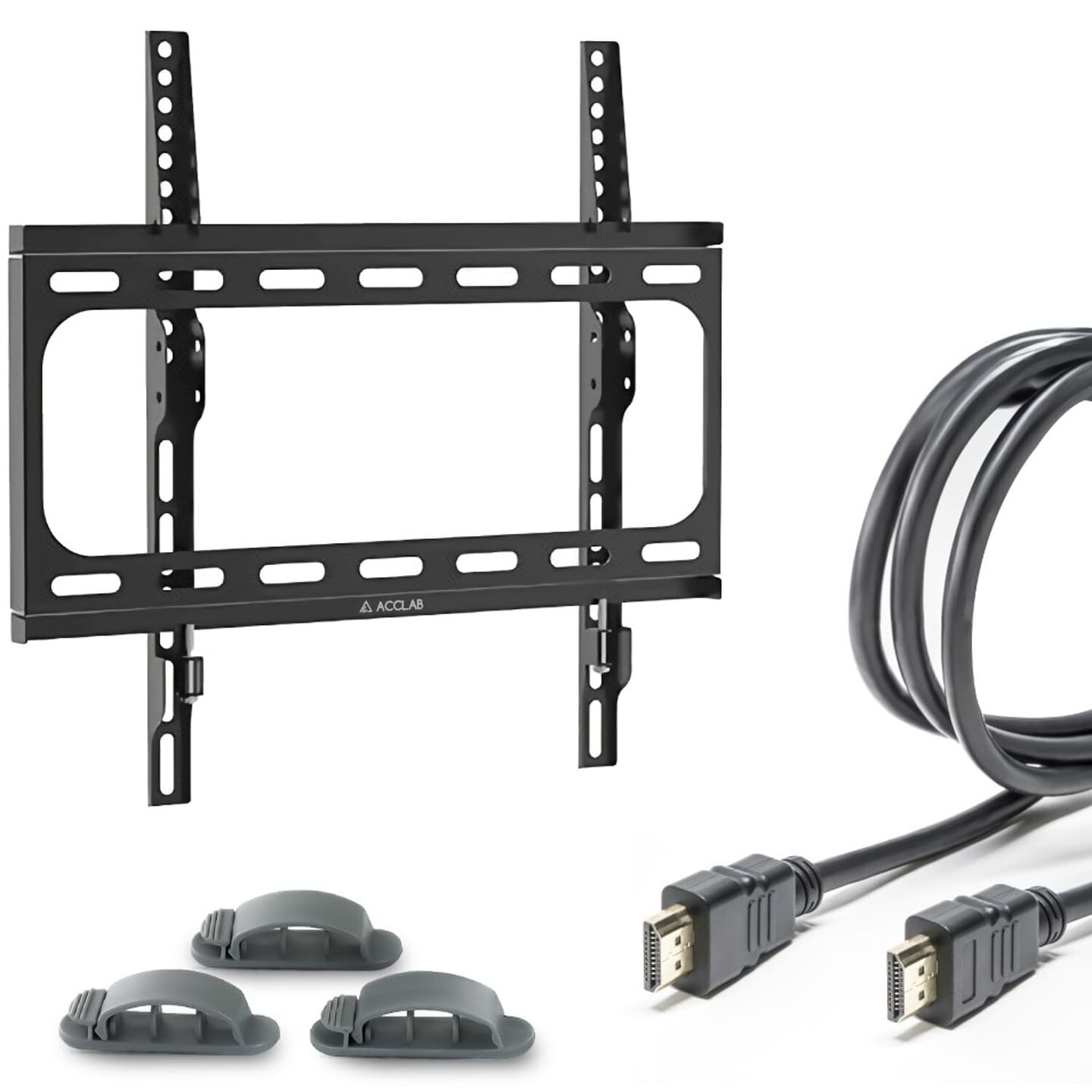 Крепление для телевизора ACCLAB AL-FR40/F 26-75+Кабель HDMI 1.8 м + Органайзер (1283126631207)