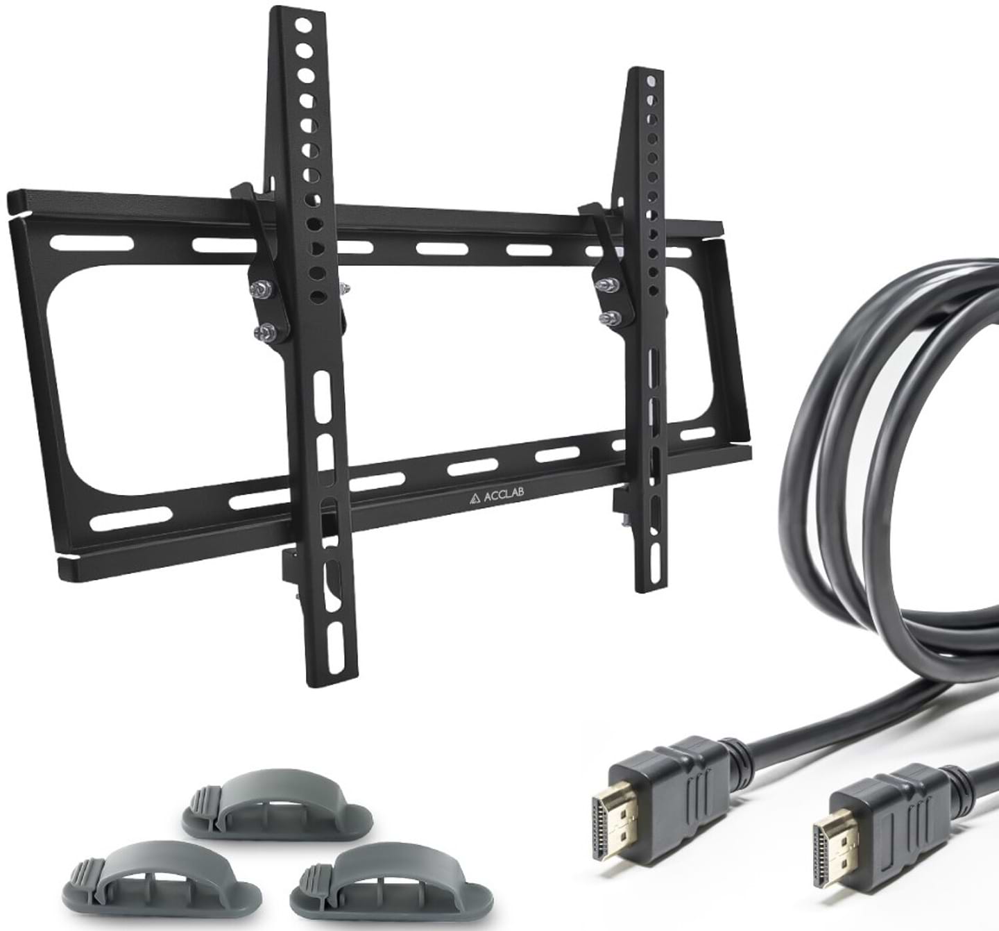 Крепление для телевизора ACCLAB AL-FR40/T 26-75+Кабель HDMI 1.8 м + Органайзер (1283126631184)