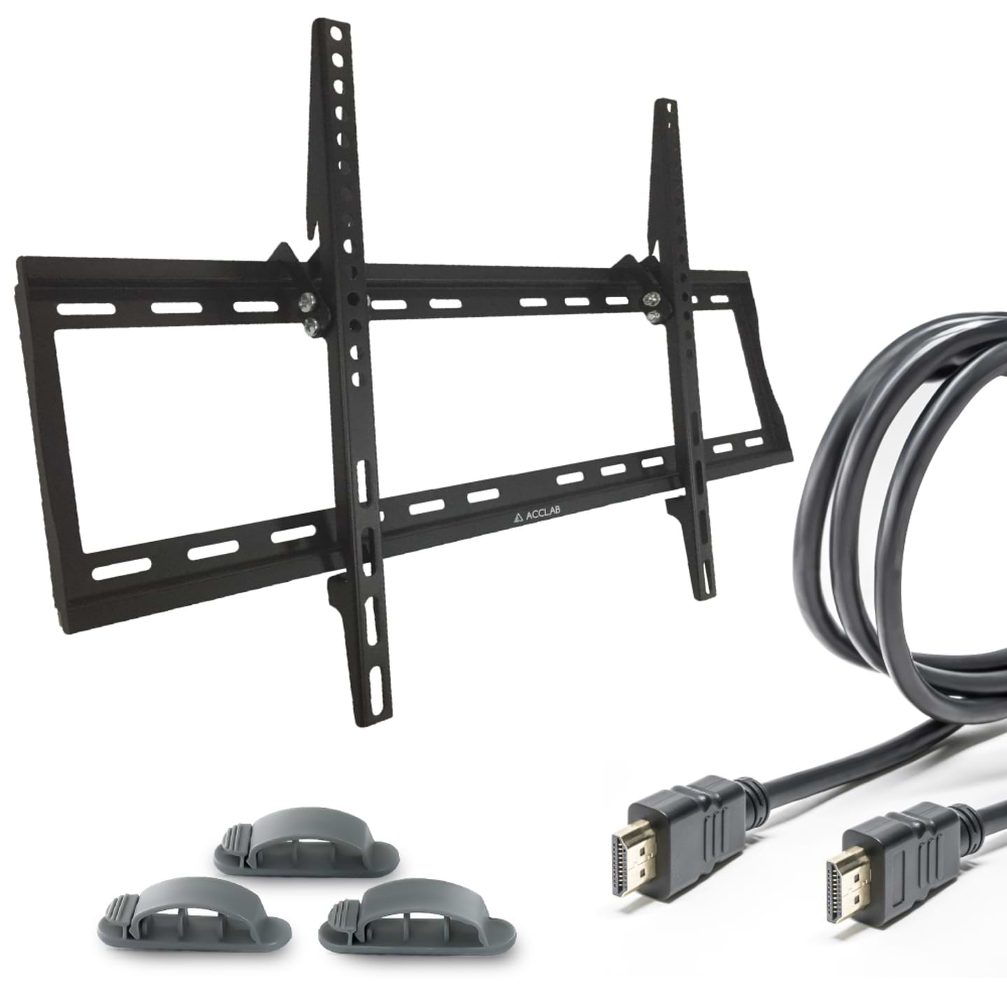 Крепление для телевизора ACCLAB AL-FR60/T 26-75+Кабель HDMI 1.8 м + Органайзер (1283126631214)