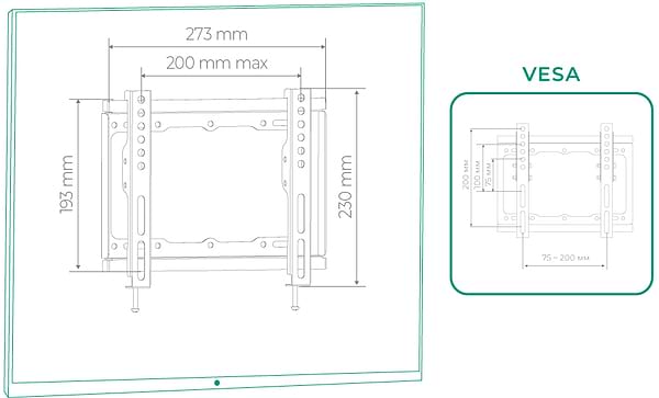 Фото - Крепление для телевизора ACCLAB AL-FR20/F (1283126485763)