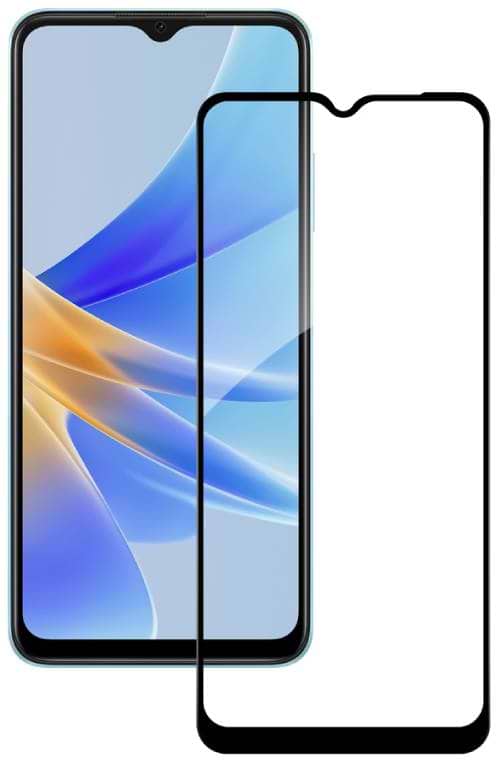 Защитное стекло для смартфона ACCLAB 9H for Oppo A18 / A15 / A16 / A17 / A17k / A38 4G / A55 5G / A57 / A58 5G / A77  Black (1283126583131)