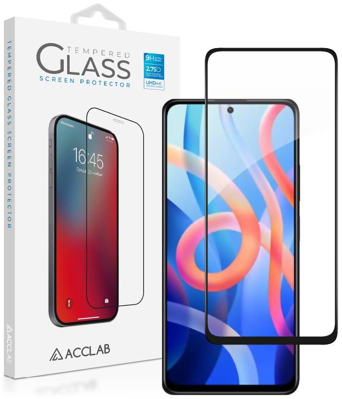 Защитное стекло для смартфона ACCLAB 9H for Xiaomi Redmi Note 11 5G Black (1283126522772)