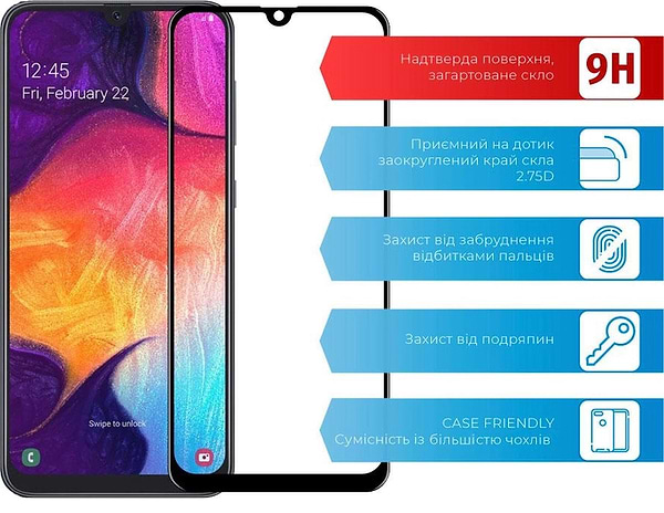 Фото - Защитное стекло для смартфона ACCLAB Full Glue for Samsung A30s (1283126508561)