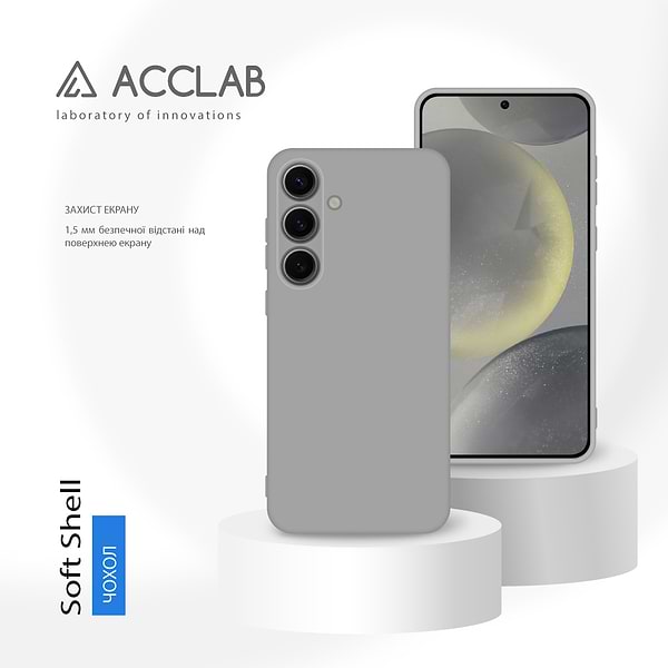Фото - Чохол для смартфону ACCLAB Silicone Case for Samsung Galaxy S24 Plus Gray (1283126602092)