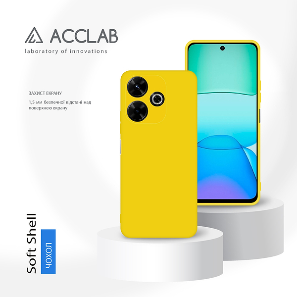 Фото - Чохол для смартфону ACCLAB Silicone Case for Xiaomi Redmi 13 Yellow (1283126602429)