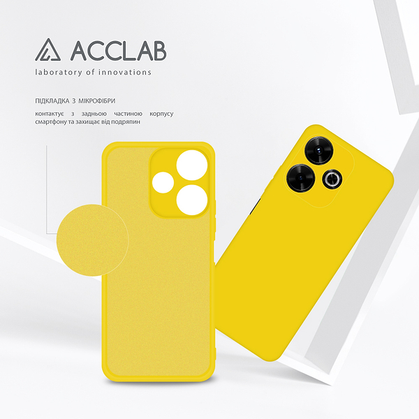 Фото - Чохол для смартфону ACCLAB Silicone Case for Xiaomi Redmi 13 Yellow (1283126602429)