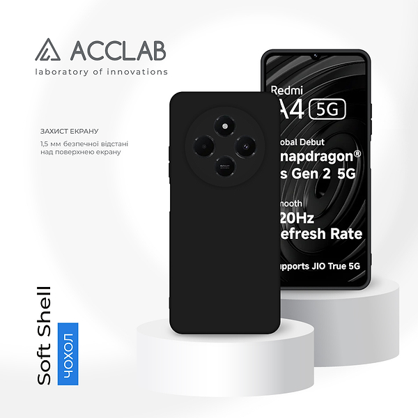 Фото - Чехол для смартфона ACCLAB SoftShell for Xiaomi Redmi A4 Black (1283126626791)