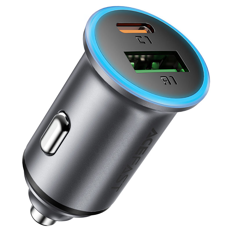 Автомобильное зарядное устройство AceFast B15 65W USB-A+USB-C (6974316284963)