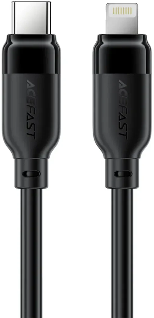 Кабель AceFast C16-01 TPU charging data cable USB-C to L Black (6974316286196)