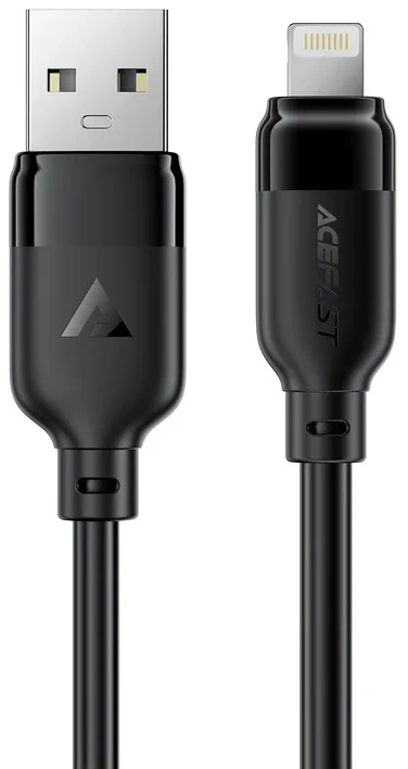 Кабель AceFast C16-02 TPU charging data cable USB-A to L Black (6974316286202)