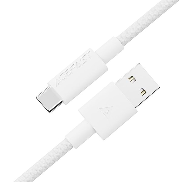 Фото - Кабель синхронизации данных AceFast C18-04 USB-A to USB-C White (6974316284260)