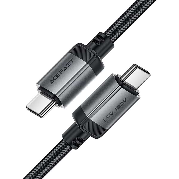 Фото - Кабель синхронизации данных AceFast USB 2.0 USB-C to USB-C, 1.2 м, 3.0A, aluminum alloy Black, C20-03 (6974316283775)