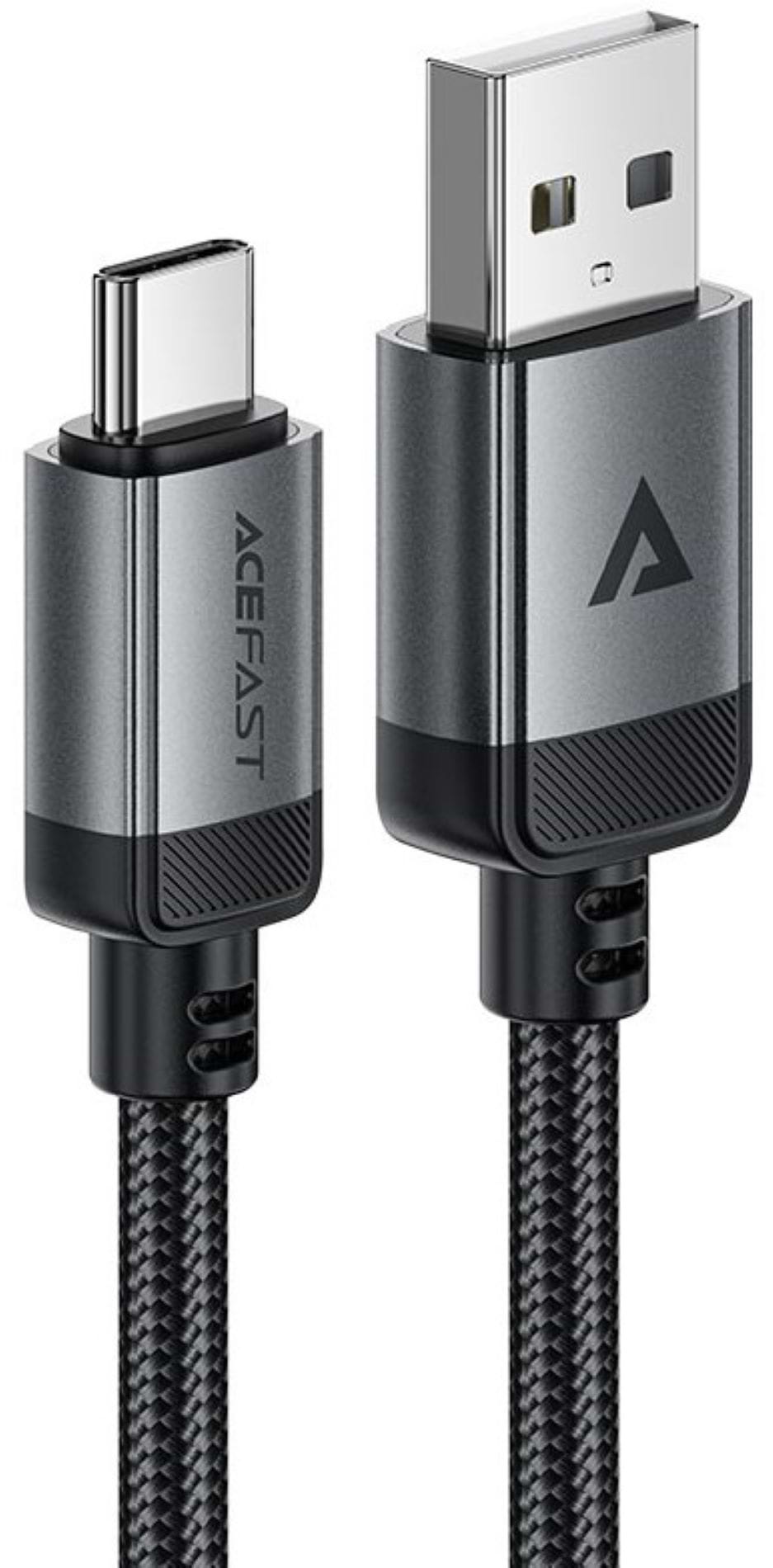 Кабель AceFast USB 2.0 AM-Type-C M, 1.2 м, 3.0A, aluminum alloy Black, C20-04 (6974316283782)