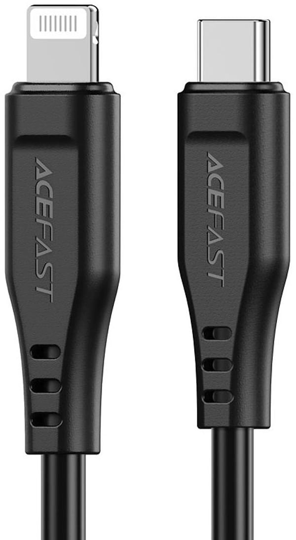 Фото - Кабель синхронизации данных AceFast USB 2.0 USB-C to Lightning, 1,2 м, 3.0A, TPE C3-01 Black (6974316280804)