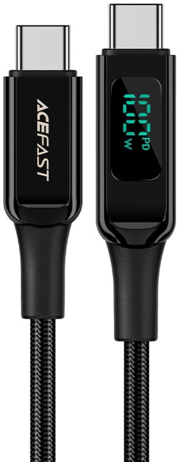 Кабель синхронізації даних AceFast USB 2.0 USB-C to USB-C, 2 м, 100W, 5.0A, with display, C6-03 (6974316281054)