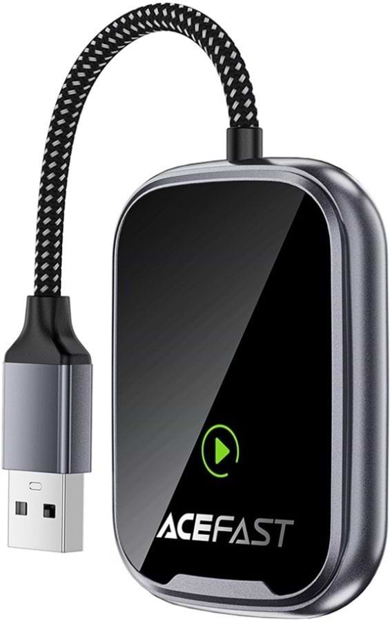 Беспроводной адаптер автомобильный AceFast CarPlay/Android AUTO wireless for car QC1 (6974316285793)