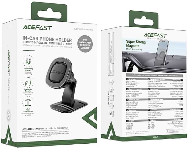 Фото - Автотримач AceFast D51 Black (6974316284154)