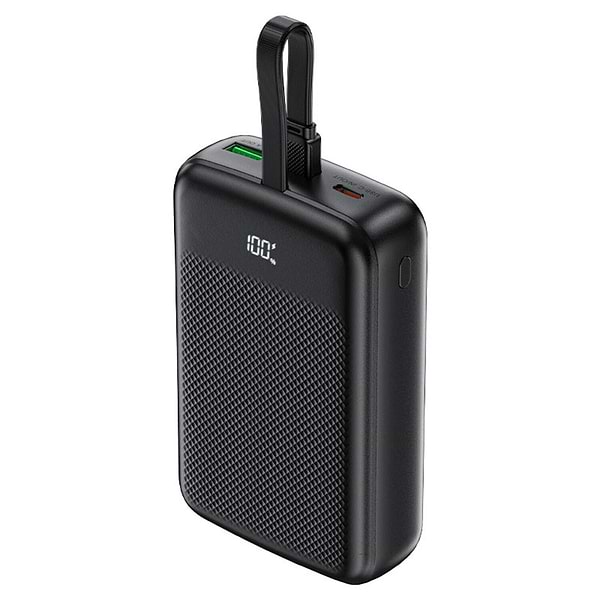 Фото - Батарея мобильная AceFast 20000mAh 22.5W PD QC3.0 USB-A+USB-C cable M14 Black (6974316283966)