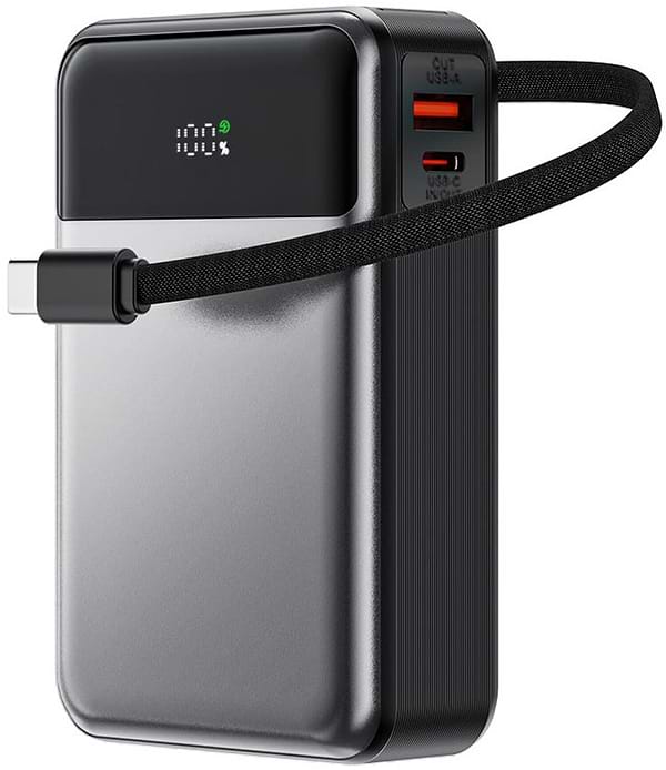 Фото - Батарея мобільна AceFast 20000mAh 65W PD QC3.0 USB-A+USB-C cable M21 Black-Gray (6974316283898) Фото - Батарея мобільна AceFast 20000mAh 65W PD QC3.0 USB-A+USB-C cable M21 Black-Gray (6974316283898)