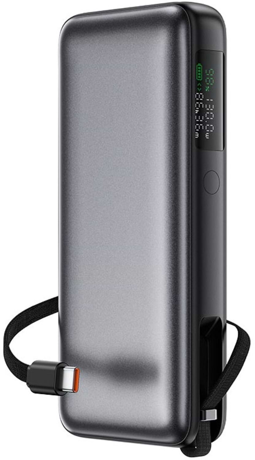 Батарея мобильная AceFast 20000mAh 130W PD QC3.0 USB-A+USB-C cable M22 Gray (6974316283904)