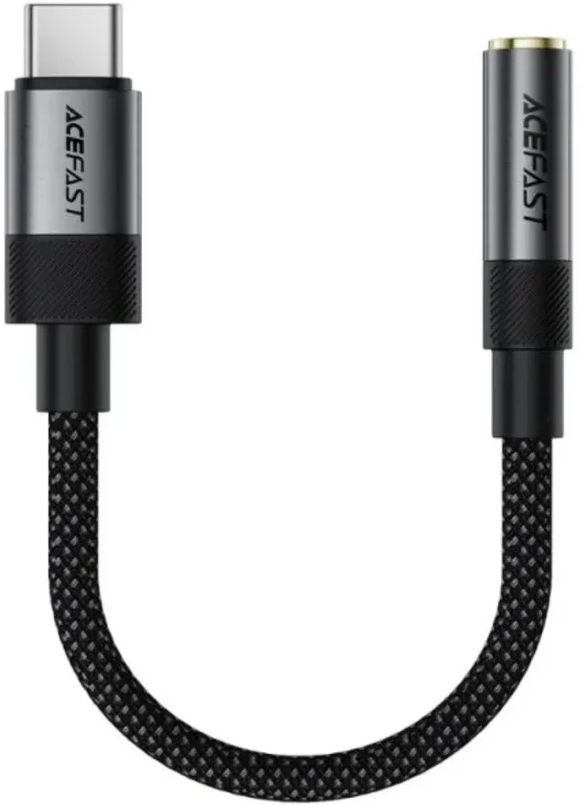 Переходник AceFast USB-C 3.5 mm 15cm audio converter J12 (6974316285281)